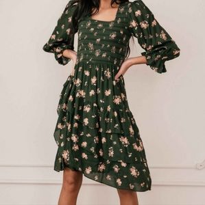 XS Evergreen JessaKae Floral Dress